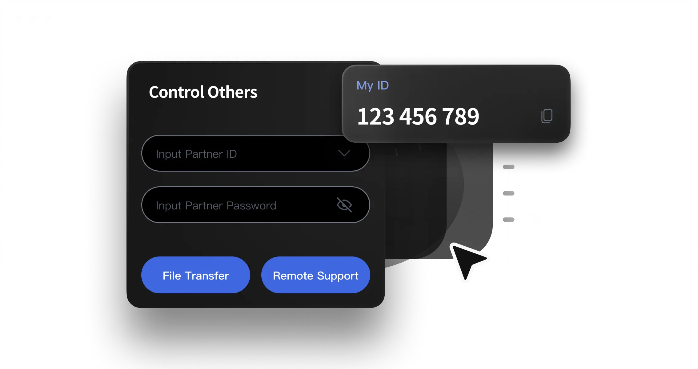 Interface de l'application AskLink montrant le contrôle d'autres appareils